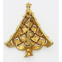 A Vintage American Christmas Tree Brooch by Costume Jewellery maker JJ - Image 2